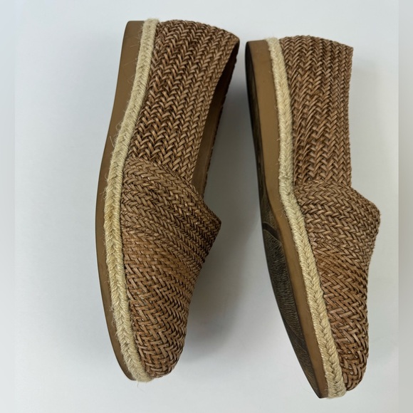 Paul Green Lori Espadrille Woven Flat Loafers Shoes Brown US 10 / UK 7.5 Suede - Picture 6 of 12